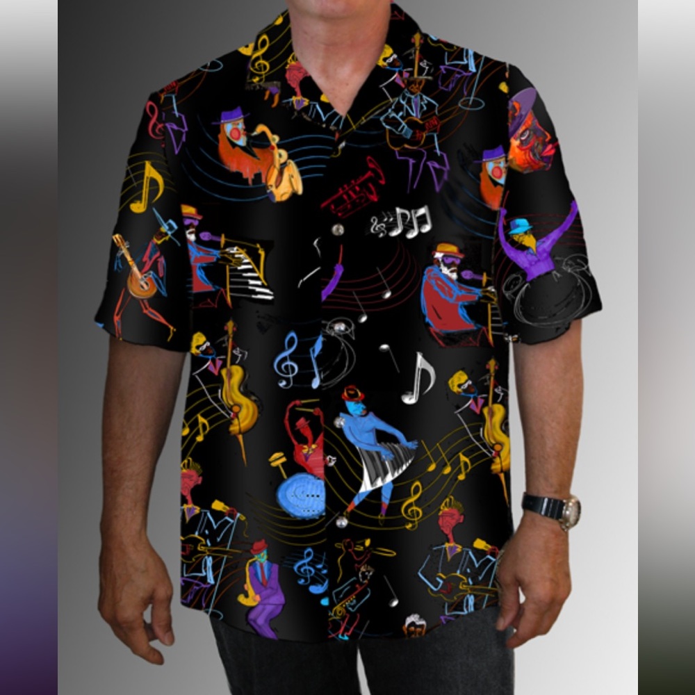 VIA RIPATTI JAZZ/MUSICIAN SHIRT VINTAGE  NWOT